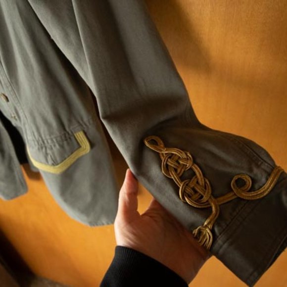 Y2K INC International Concepts Hussair Military Green w. Gold Jacket XL (XXL, L) - Picture 7 of 8